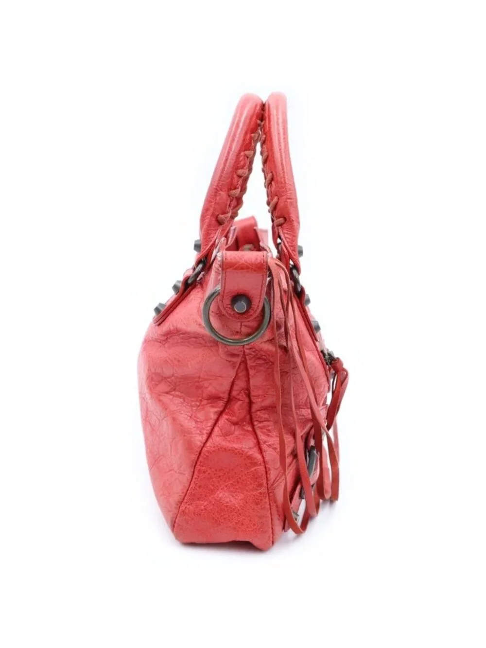 Balenciaga the First 2-Way Shoulder Bag Red Leather
